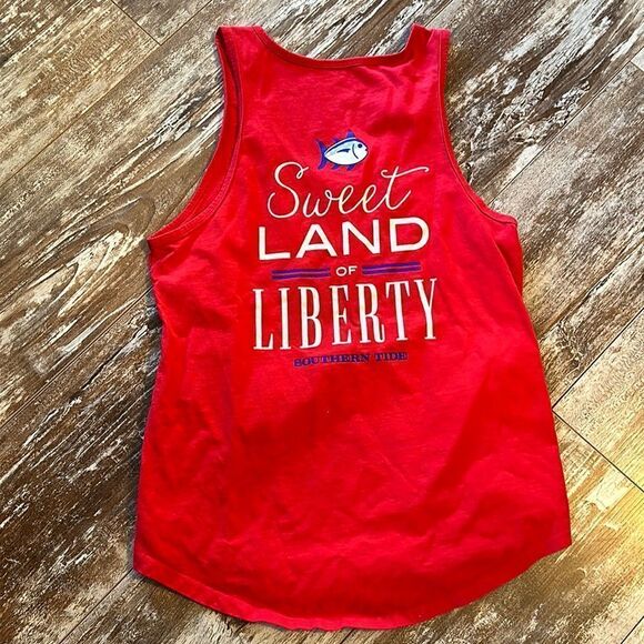 Southern Tide Patriotic Tank Top Cover Up - Picture 1 of 4